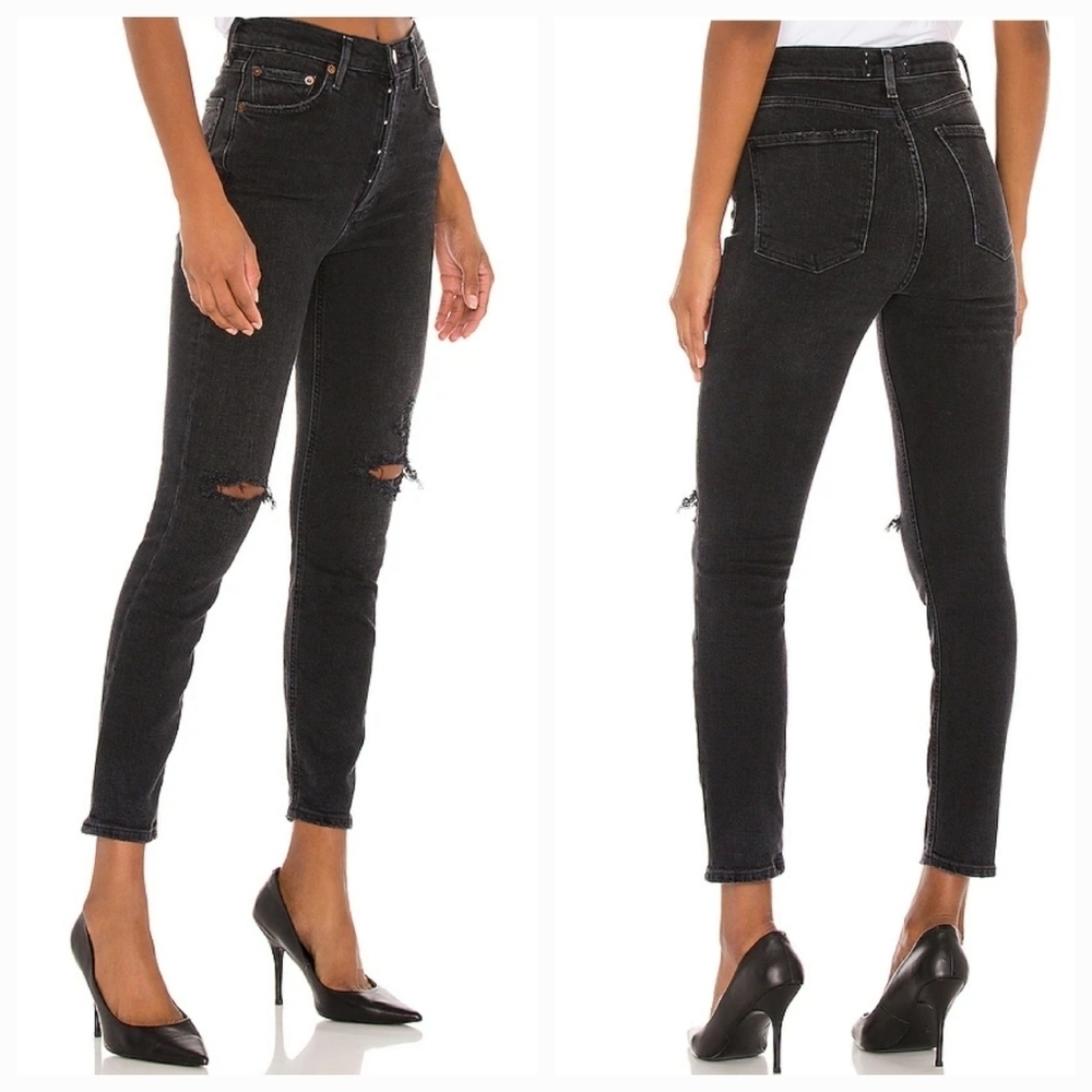 Agolde Nico High Rise Slim Jeans in Cassette